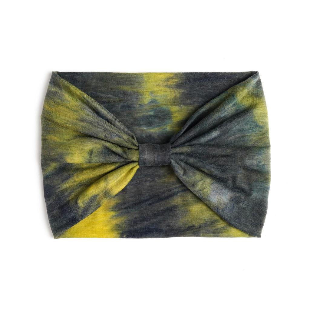 Fascia per capelli tie-dye sportiva e da yoga da donna extra larga da 18 cm