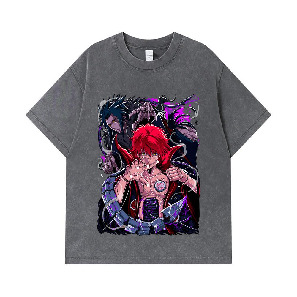 275 GSM Washed T-shirts 100% Cotton Naruto V11 Sasori Print Unisex Heavy Cotton T Shirt