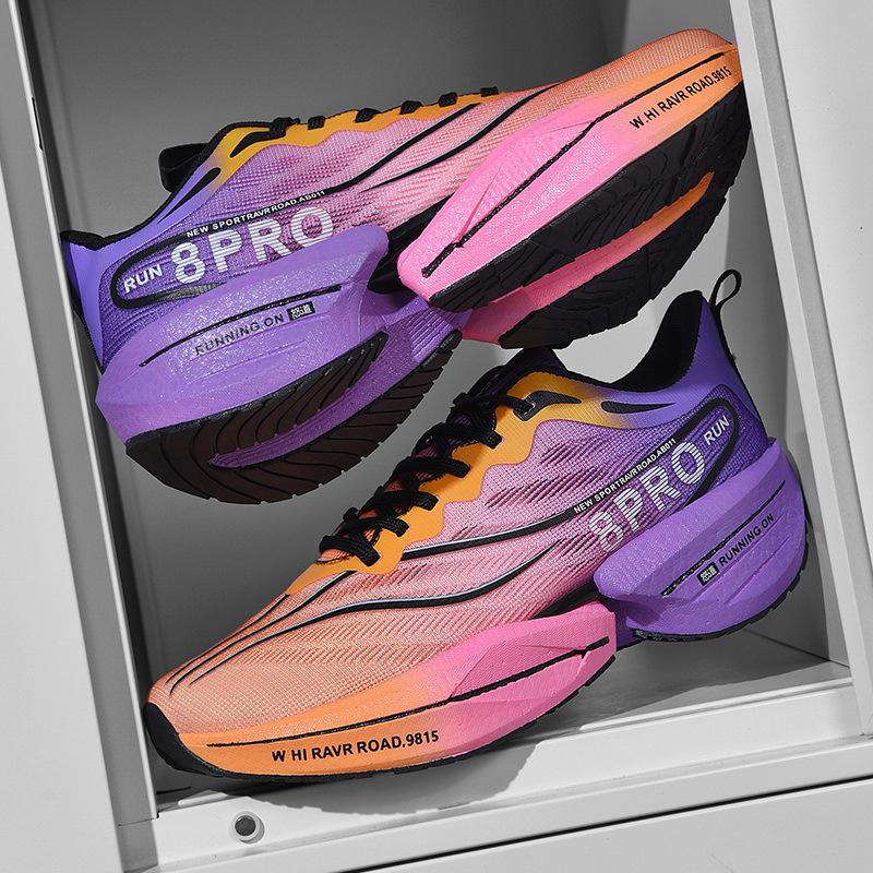 2025 New Marathon Racing Lightweight Running Shoes Popcorn Carbon Board Student Track and Field Sports Shoes