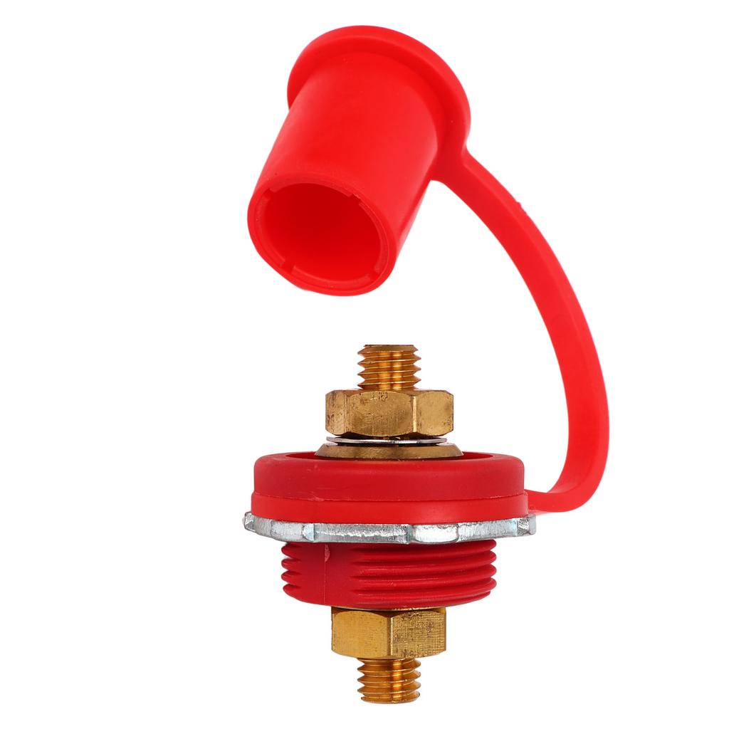 250A Battery Terminal Connector 3 8in Strong Strength Brass Stud Terminals for Car RV Boat Red
