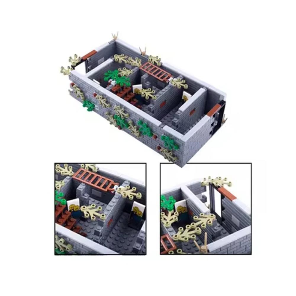 WWII Building Blocks Military Weapons Police Soldier Figure Accessories Model Brick Gun Cannon Launcher Bunker Outpost Toy X017