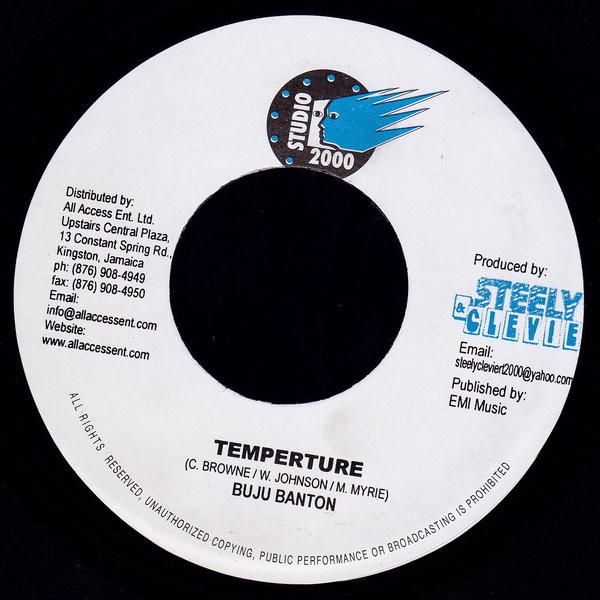 

7inch Record BUJU BANTON - Temperture NONE Studio 2000 2005 Jamaica Reggae, Ska & Dub Used