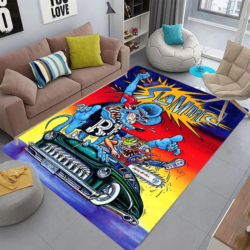 Rat Fury: Furious carpet Doormat Living room and bedroom mats Art Doormat Christmas gifts
