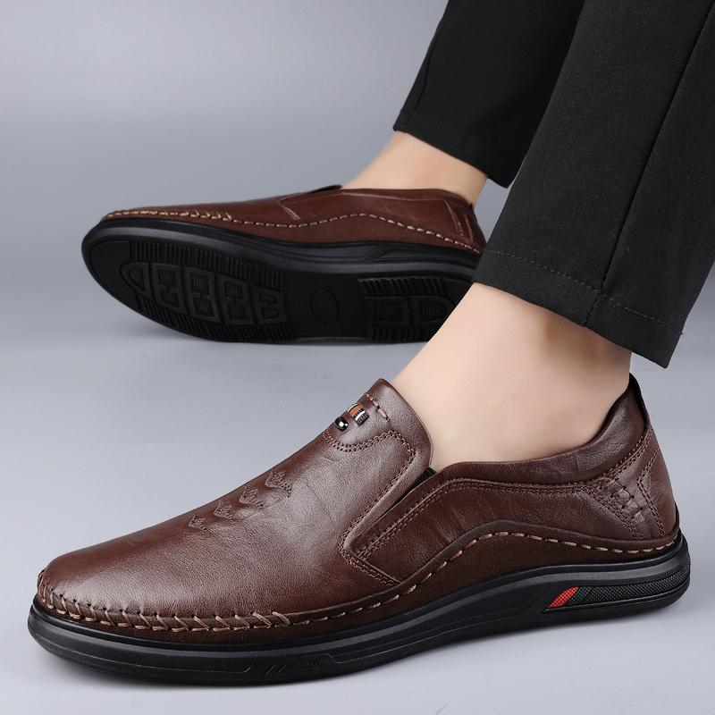 Brand Anti-Slip Comfortable Flat Shoes Designer Rubber Sole Breathable Shoes Fashion Men Loafers Lightweight Men's Driving Shoes