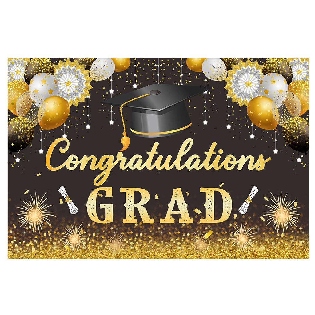 School Graduation Ceremony Party Decoration Background Cloth Banner Graduation Season Poster Hanging Cloth