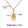 Vietnamese Gold Filigree Gourd Necklace: Rotatable, Long-Lasting, Trendy Retro Pendant