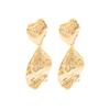 Luxury 3D Ginkgo Leaf Flower Stud Earrings, Ins Sweet Cool Metal Petal Drop Earrings For Women