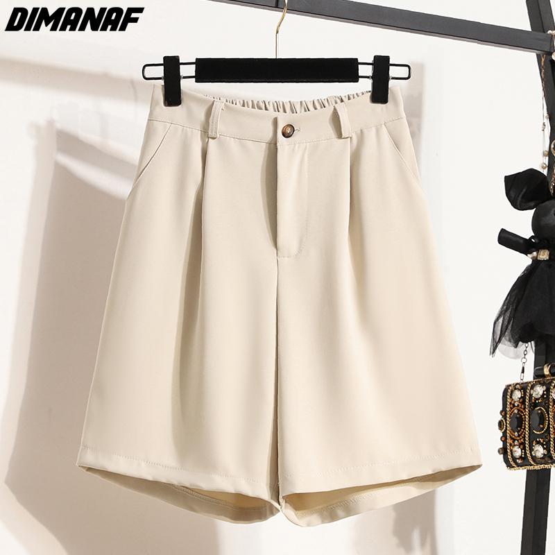 Dimanaf 2022 Plus Size Summer Shorts Pants High Waist Women Basic Pants Big Casual Female Casual Trousers Green Pants 5XL
