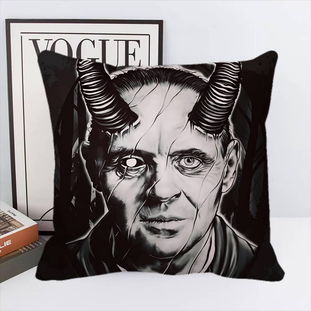 Horror TV Series Hannibal Pillow Case Square Pillow Bedroom Sofa Leisure Comfort Cushion Home Decoration