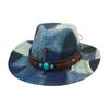 Western Cowboy Top Hat British Style Fashion Color Matching Jazz Hat Peach Heart Retro Stage Catwalk Concave Stage Hat