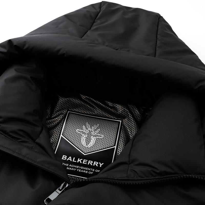 Men'S High-End 90 White Duck Down Medium And Long Hooded Down Jacket Winter Matte Matte Fabric Long Version