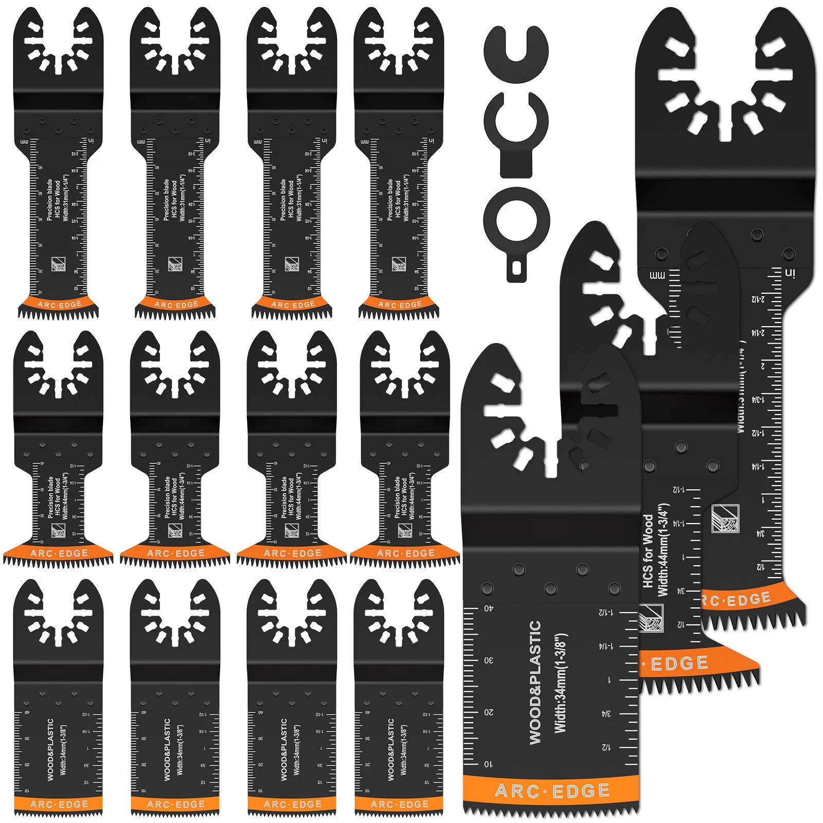 

Набор из 15 осциллирующих пильных полотен, многоцелевое сверхдлинное японское прецизионное пильное полотно с изогнутым краем, биметаллическое многофункциональное лезвие