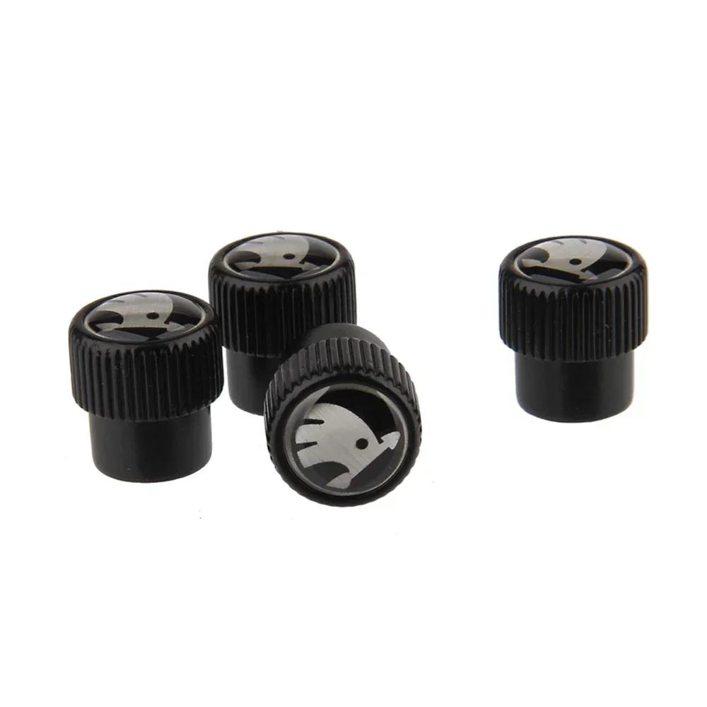 For Skoda Octavia A7 Superb 2 Fabia Rapid Yeti Kodiaq Kamiq 4pcs Valve Stem Dust Caps Exterior Automobiles Wheels Decoration FD9