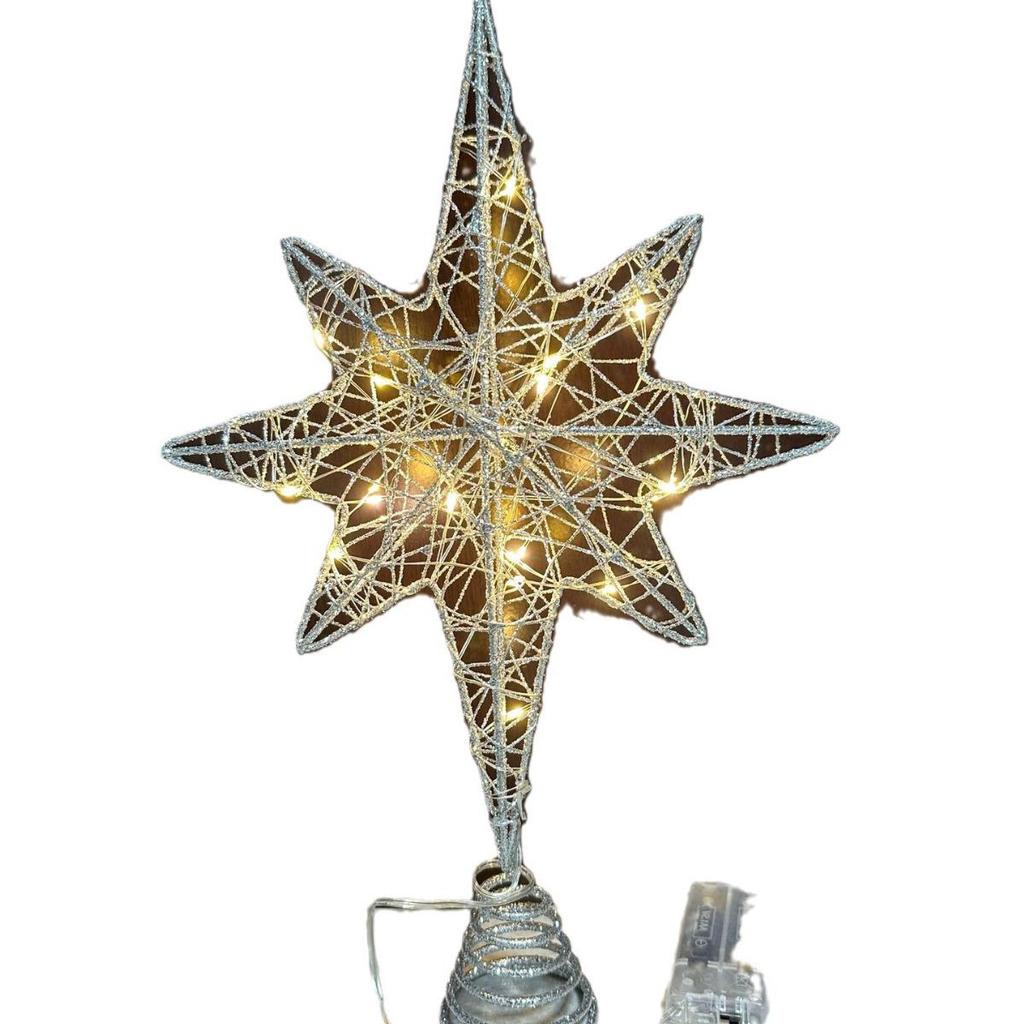 LED Iron Star Christmas Tree Topper
