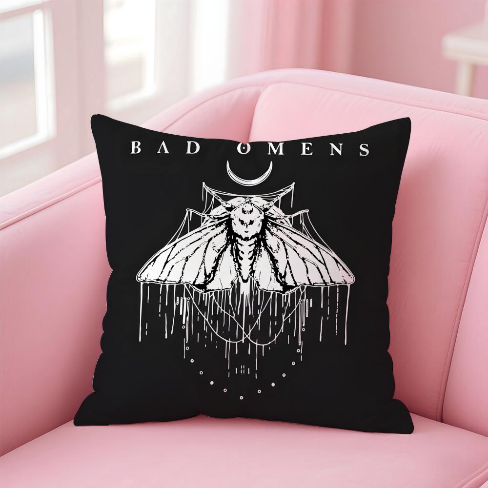 b-Bad Omens band Cushion Cover Comfortable Reversible Pillow Cover Ideal for Car Sofa Bedroom & Beyond