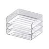 Transparent Multi-Layer A4 File Organizer: Stackable Desktop Document Rack