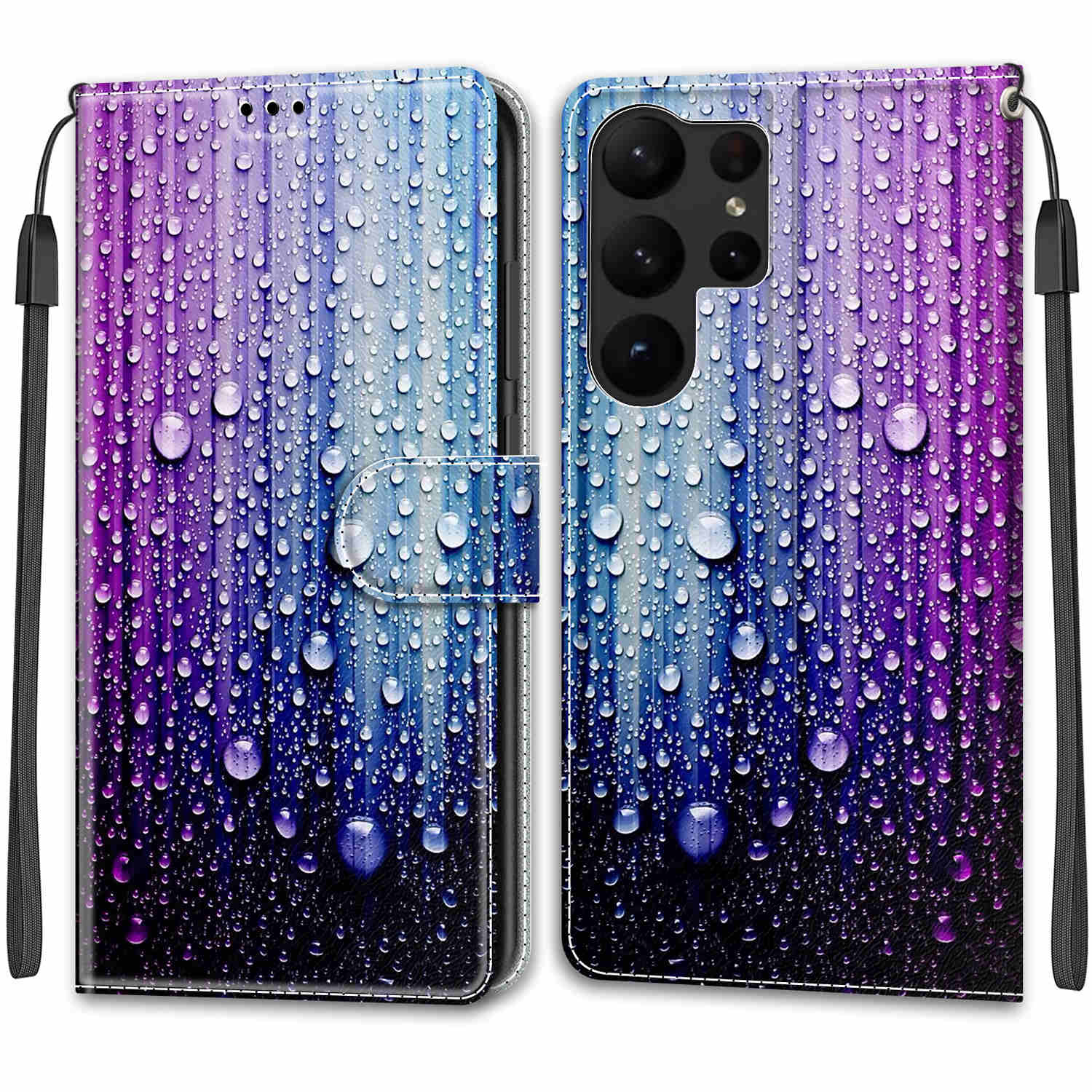 

Розкішний розписний шкіряний чохол Wallet Book Style Protective Cover для Samsung Galaxy S25 S24 S23 S22 S21 Ultra Plus S24FE S23FE S20 S10 S9 S8 S7 Samsung Galaxy S10 Plus