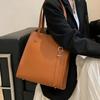 Vintage PU Leather Women Big Tote Luxury Female Shoulder Bags Ladies Handbags and Purses Solid Color Designer Shopper Shopping