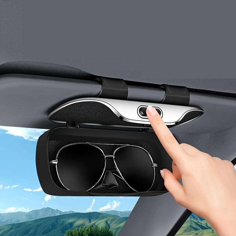 A Multifunctional Glasses Case for Cars That Can Be Attached to The Sun Visor Serving As a Holder for Glasses And a Compartment for Receipts