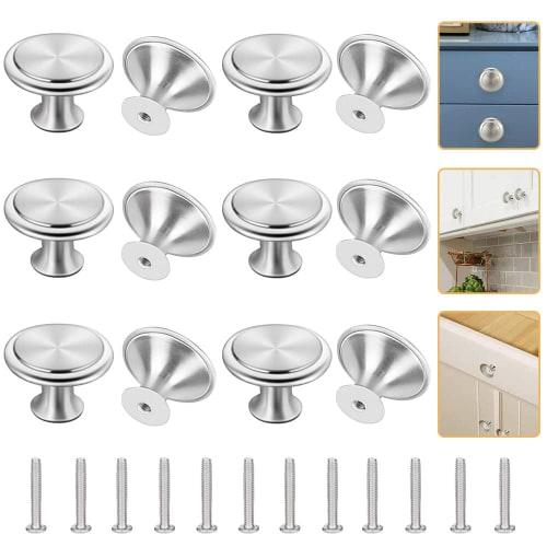 

SIYINGSAERY Drawer Knobs, Handles, Set of 12, Stainless Steel, High-Quality, with Screws, for Dressers, Cabinets, DIY, Cupboards, Shoe Cabinets, and F