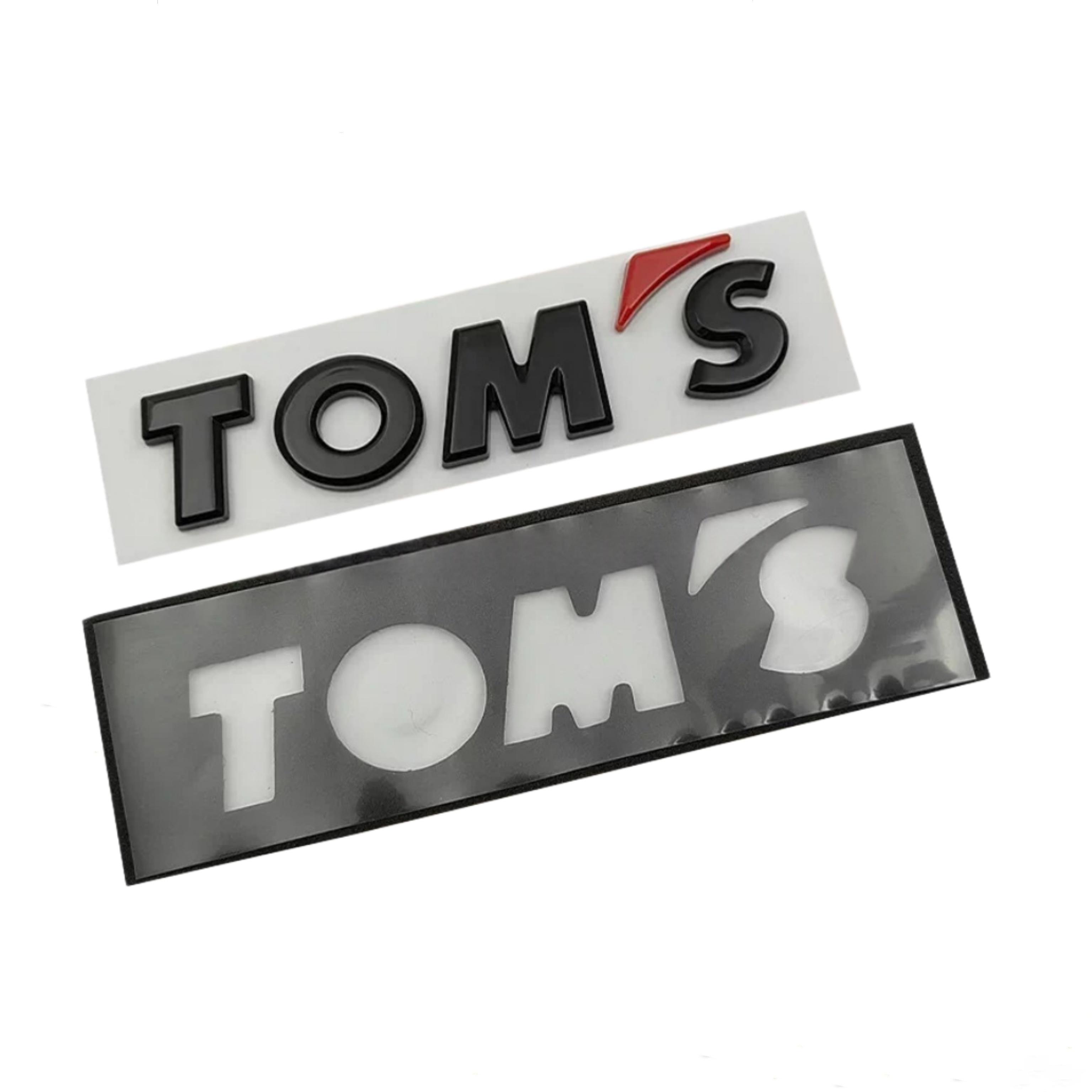 

3D ABS TOMS Logo Car Side Fender Trunk Emblem Badge Sticker for Corolla Camry Yaris Hilux Prius Prado IS200 RX300 GX460 Ct200 IS250 GS300 ES ES200 чорний/червоний