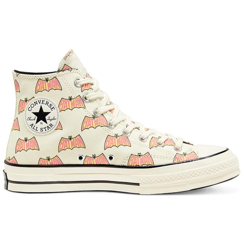 Batman 80ste Verjaardag x Converse 1970s Chuck Taylor All Star Hoge Canvas Schoenen Unisex Wit en Oranje