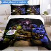 Collage di Personaggi Fnaf 3 Pezzi Gruppo Musicale K-pop Set Biancheria da Letto, Ideale per Camera da Letto, Dormitorio, Include Copripiumino E 2 Federe, Regali per Fan