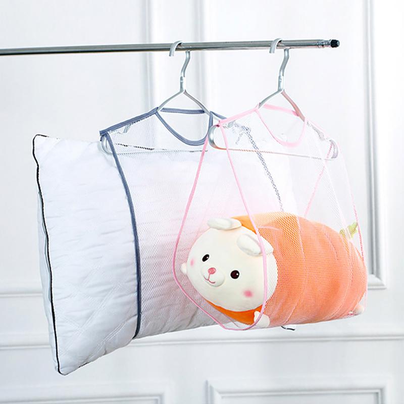 Zewnętrzna Siatka do Suszenia Wiatroodporna Uchwyt na Poduszki Balkonowy Stojak na Ubrania Wielofunkcyjne Narzędzie do Czyszczenia Kreatywne Artykuły Domowe