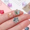 20 Stück/Los Bunte Sakura-Blüten-Lampwork-Perlenkappen Glas-Abstandshalterperlen für Schmuckherstellung DIY Haarnadelzubehör
