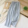 2026 New Women's Sleeper Pants 100% Cotton Gauze Candy Color Solid Color Pants Flat Mouth Home Pants Bottoms Sleepwear