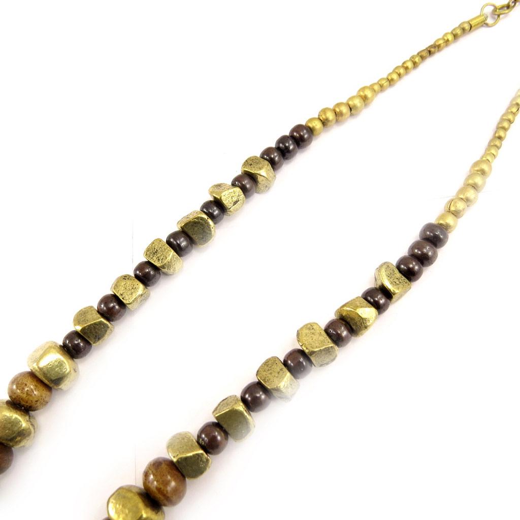 Les Trésors De Lily [C5022] - Golden Brown 'Kilimanjaro' Designer Necklace