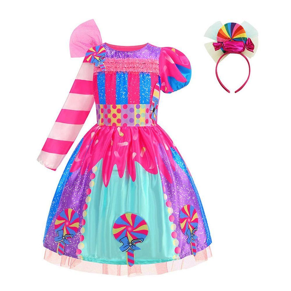 Purim Carnival Party Candy Princess Costume With Candy Hat Fancy Dress Children