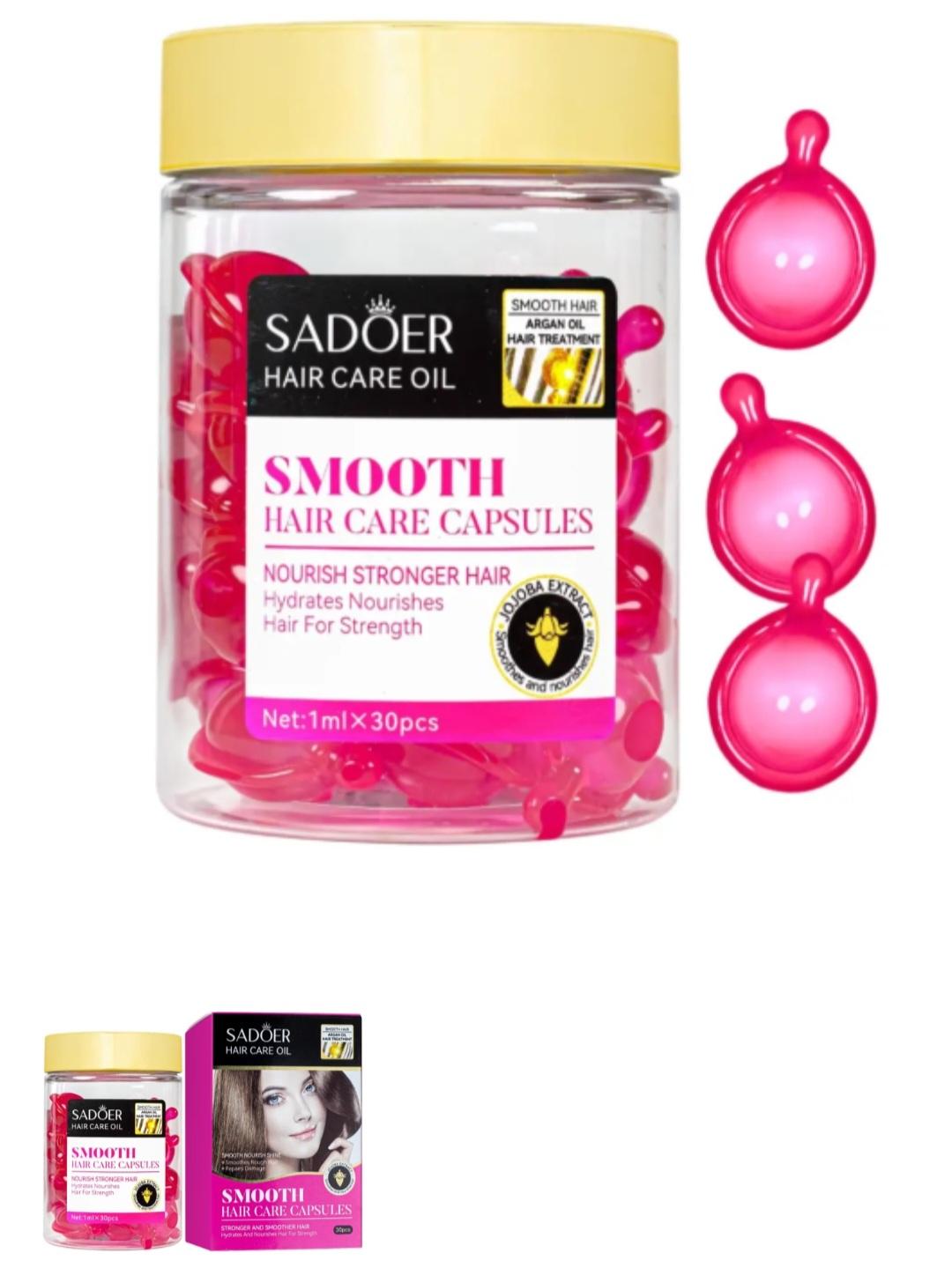 

Capsules for strengthening and smoothing hair with argan oil and jojoba oil SADOER ARGAN OIL JOJOBA SMOOTH HAIR CARE CAPSULES - 30 pcs. *1 ml