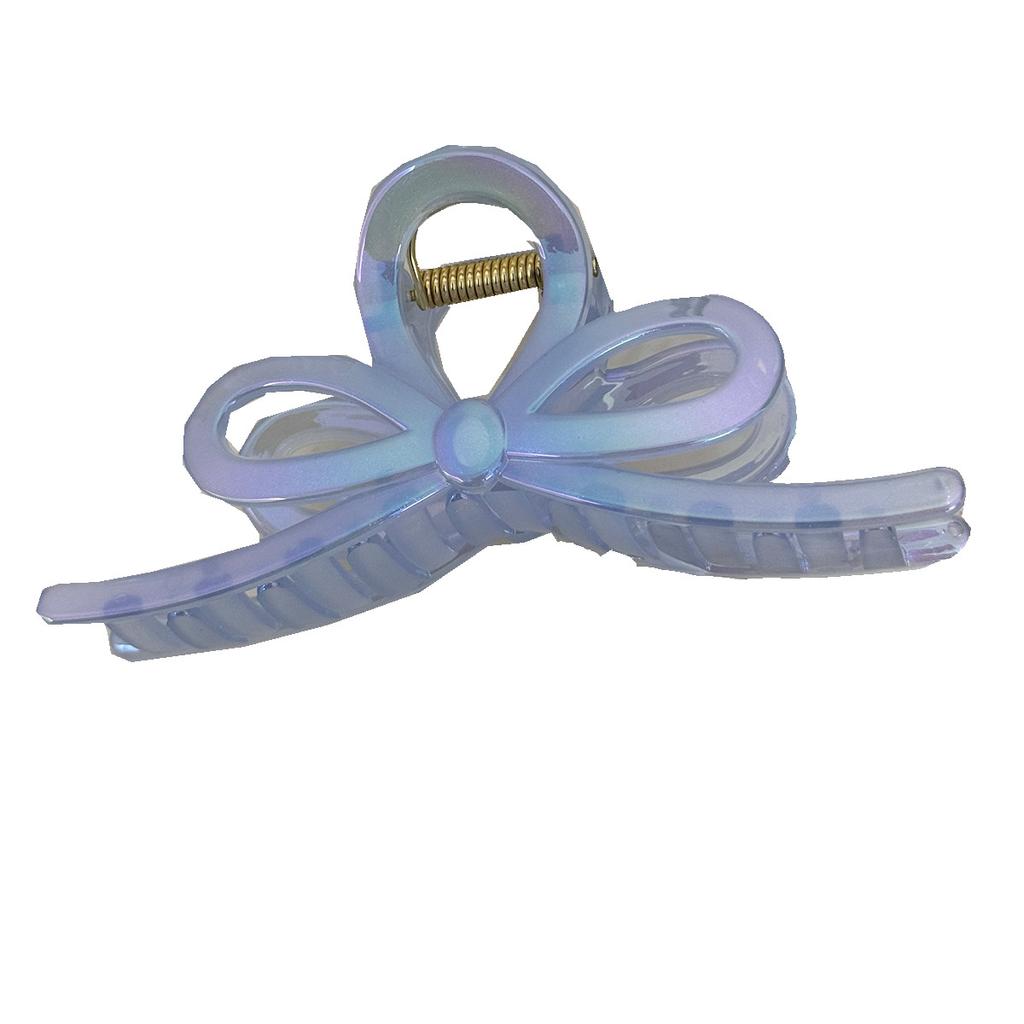 South Korea senior sense mermaid colorful bow large grab clip female back the head spoon plate hair shark ponytail new in