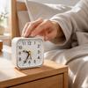 3.15in Silent Alarm Clock White Bedside Alarm Clock Small Small Desk Alarm Clock for Home Office