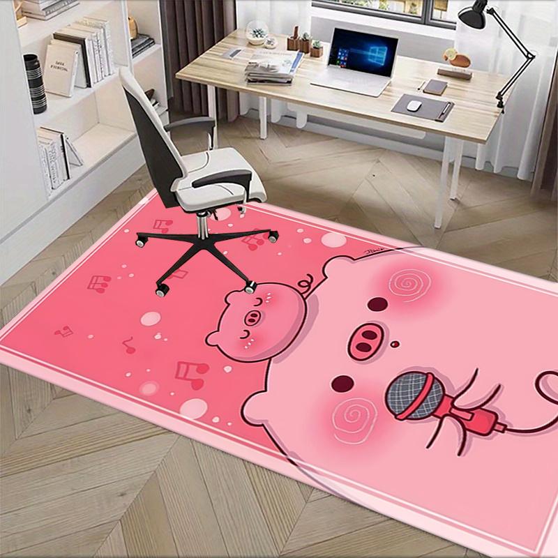 Charming Pig Chair Mat: Cute Office Carpet for Your Home Decor - Perfect Gift for Any Room!0188A