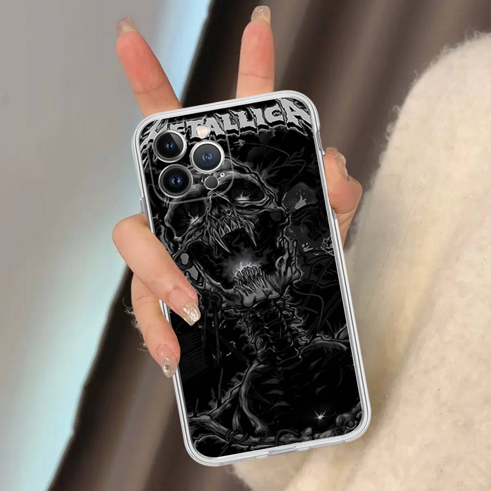 

Логотип Музыка M-Metallica Для IPhone 17 16 15 14 13 12 11 Pro Max Plus Mini Чехол Для Прозрачного Чехла iPhone 13