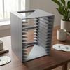 Desktop Cd Organizer Slotted Storage Rack Smooth OpenFrame Disc Black Vertical