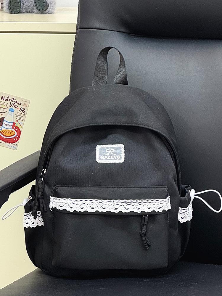 Schoolbag1011 junior high school girls lace large capacity high school backpack travel simple schoolbag lightweight backpack