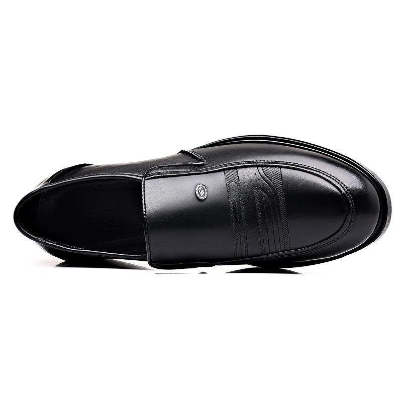 Men's Leather Shoes Spring Leather Business Dress Soft Sole Casual Breathable Middle Old Dad Men's Shoes