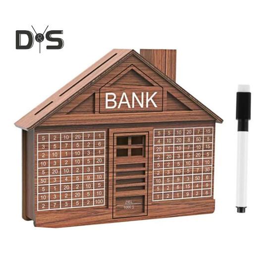 

Копилка из дерева для дома со счетчиком, большая емкость, копилка, контейнер для монет, денег, для детей и взрослых, кейс для экономии денег, рождественский подарок US Plug A