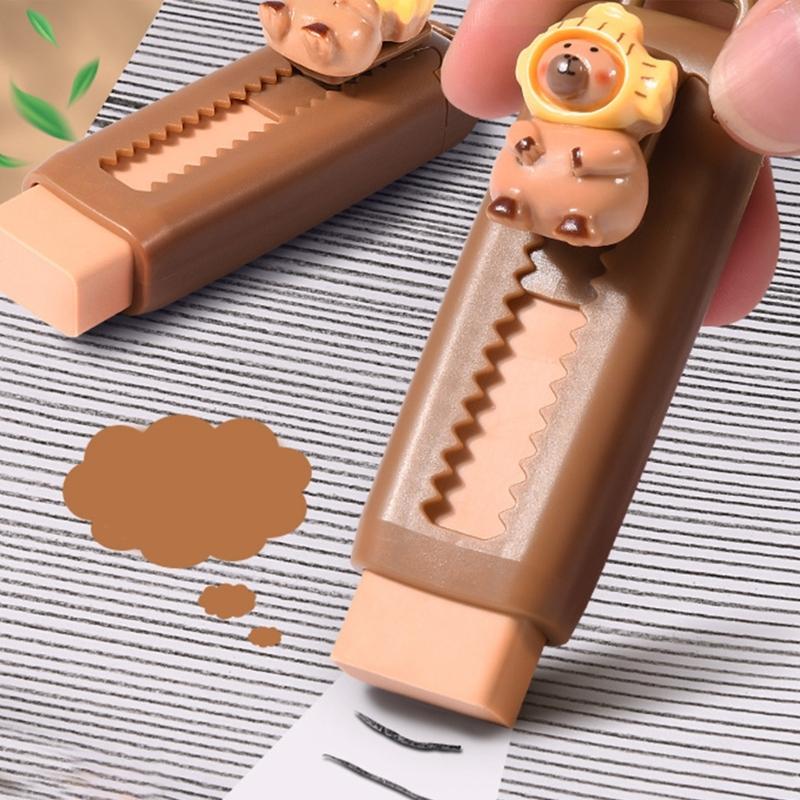 Retractable Eraser Sliding Retractable Pencil Erasers Refillable Pencil Erasers Rubber Eraser for Kids Students School