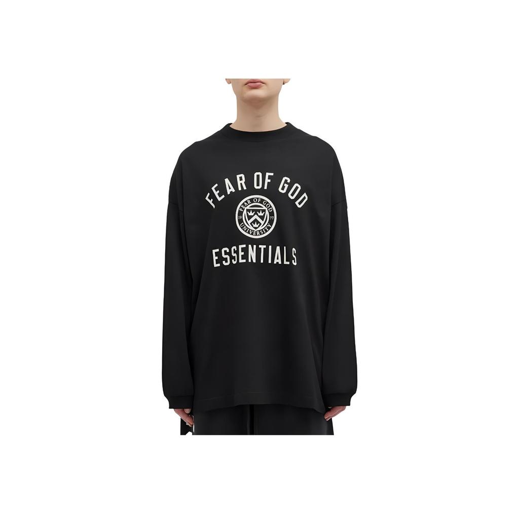 Fear of God Essentials Jersey Long-Sleeve Tee Black Men Tops 125HO244200F