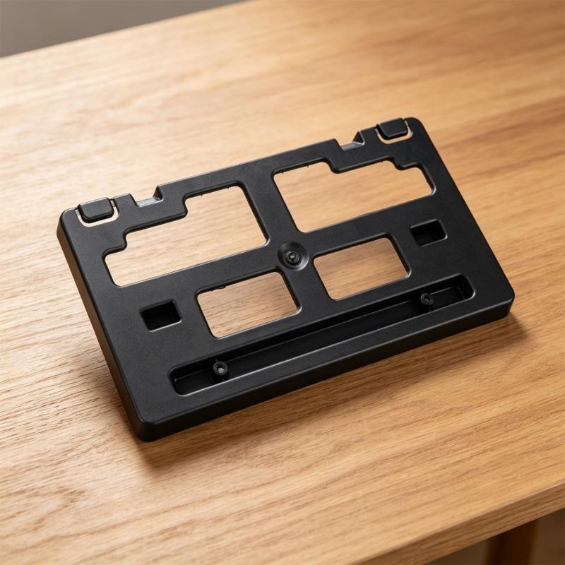 KB3Z17A385A Front License Plate Bracket, Black Plastic Plate Mount for Direct Replacement Service and Vehicle Front Plate Installation