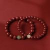 Cinnabar Purple Gold Sand Jade Horse Year Beads Unisex Bracelet - Ideal for Christmas or Birthday Gifts
