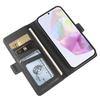 For Samsung Galaxy A35 5G Wallet Case with Dual Magnetic Clasp Litchi Textured Leather Flip Stand Phone Cover