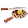 Fiberglass Surface Pickleball Paddles Set Honeycomb Core Pickleball Rackets Set with 4 Balls 1 Storage Bag for Sports