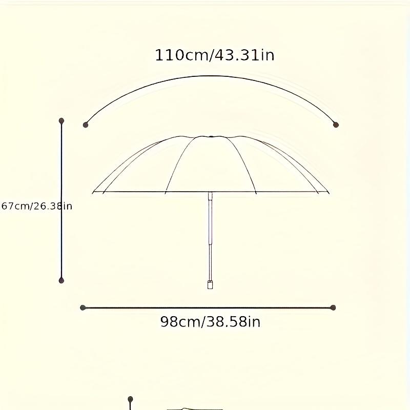 Sombrilla Plegable de Protección UV de 3 Pliegues Ligera Sombrilla de Sol Parasol de Verano para Exteriores Impermeable Resistente al Viento