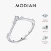MODIAN D Moissanite Rings 925 Silver Exquisite Arrow Thin Finger Sparkling Rings For Women Wedding Fine Jewelry
