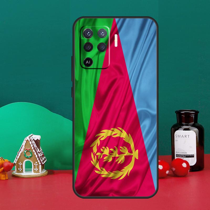 Eritrea Flag Case For Oppo A16 A76 A96 A17 A60 A40 A80 A98 A58 A78 A18 A38 A57 A74 A54 A94 A15 A5 A6 Pro